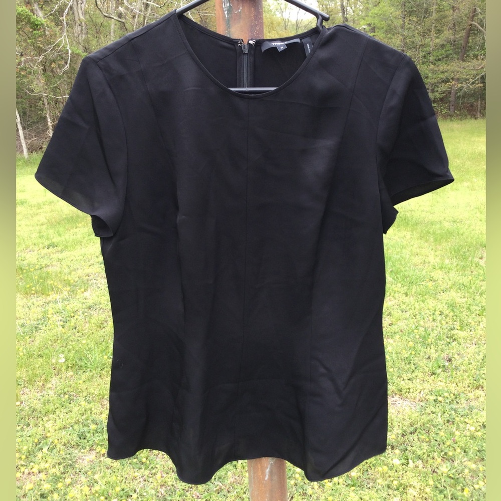 Theory Silk Peplum Top M